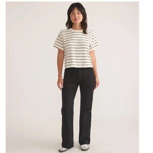 Marine Layer Bridget Flare Pants in Faded Black